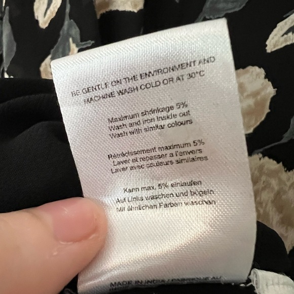 Ganni Carlton Georgette Dress Black Floral - Picture 9 of 9